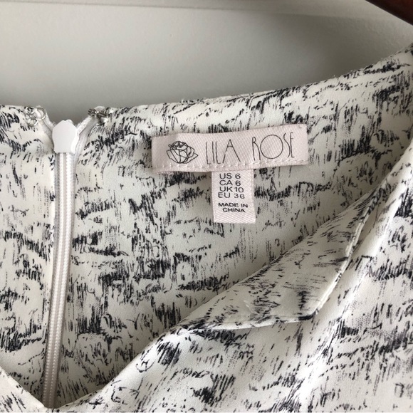 Lila Rose Black and White Shift Dress - Picture 2 of 5